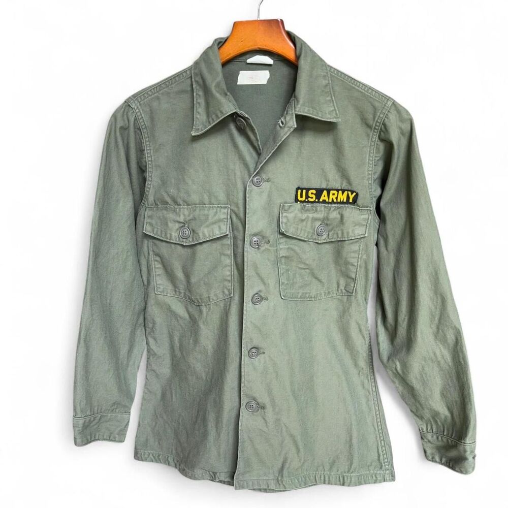 Vintage 1960s US Army OG-107 Utility Shirt size S